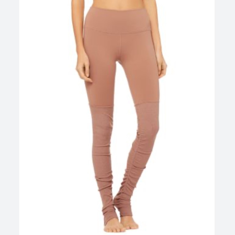 Alo Yoga High-Waist Goddess Leggings Womens XS Ruched  Athletic Pants - Picture 2 of 8